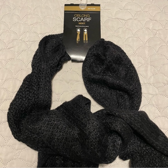 Black Scarf with Multicolored Jewels, NWT! - Picture 4 of 6